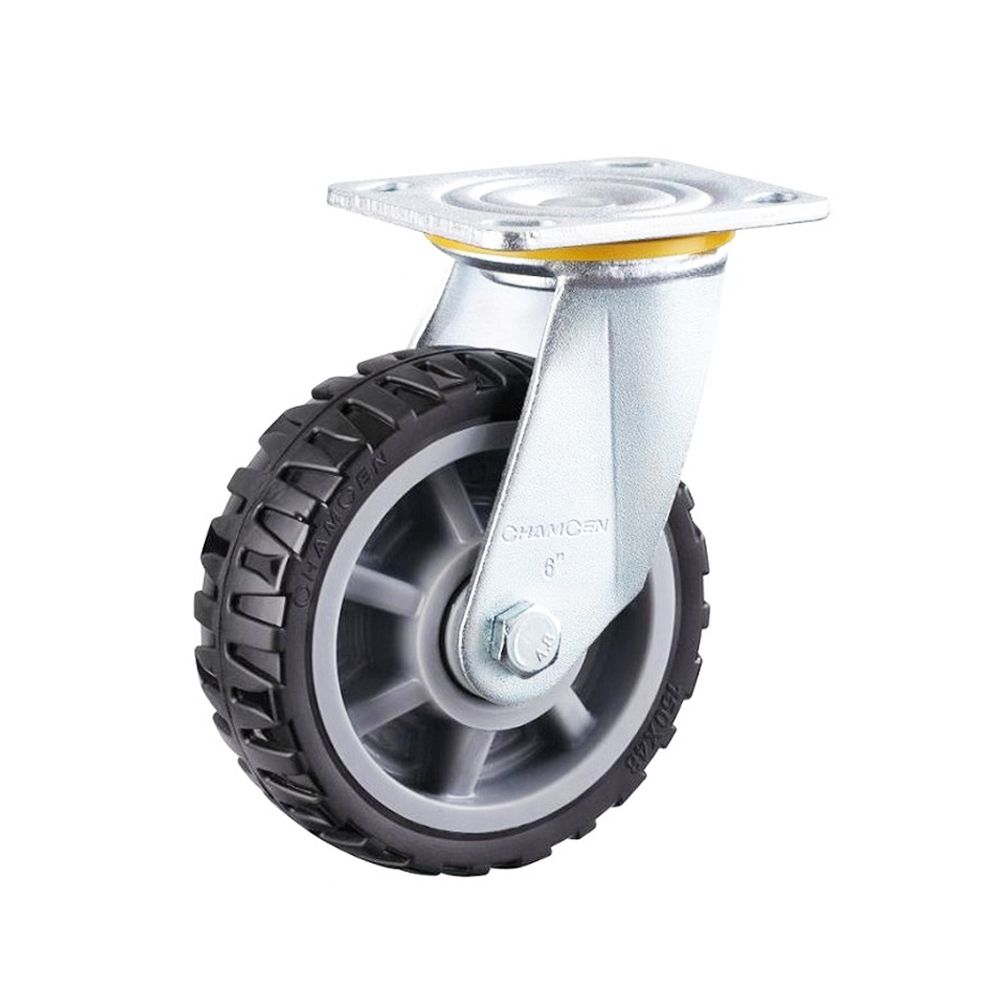 01-08-02-08-054 Ρόδα antislim μαύρη 150mm Chamsong 340kg ρόδα (193mm συνολίκό μέγεθος) (πλάτος 48mm) περιστρεφόμενη - Image 1
